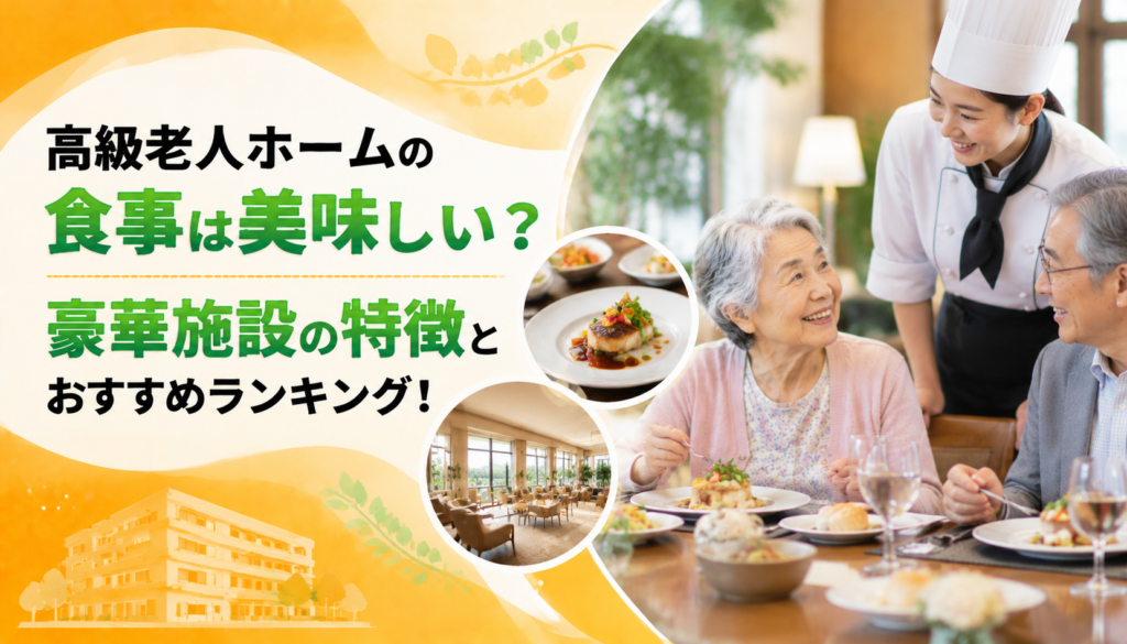 高級老人ホームの食事は美味しい？豪華施設の特徴とおすすめランキング！