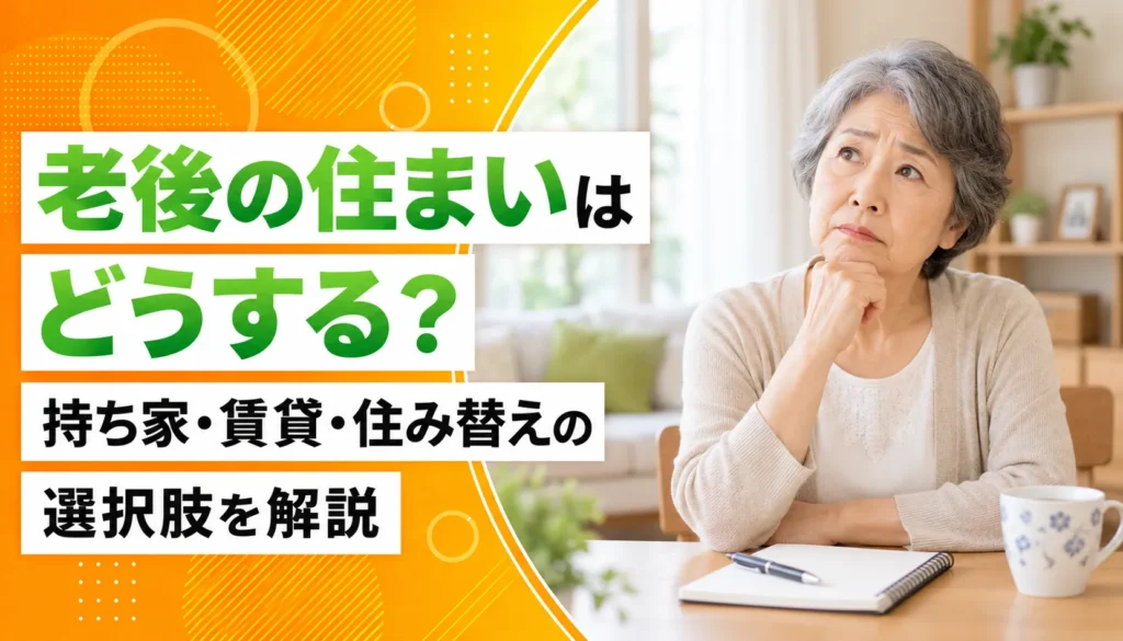 老後の住まいはどうする？持ち家・賃貸・住み替えの選択肢を解説